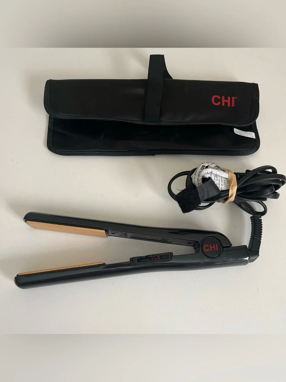 Chi Tourmaline Ceramic Flat Iron 1” Hair Styling Straightener w Case Tested